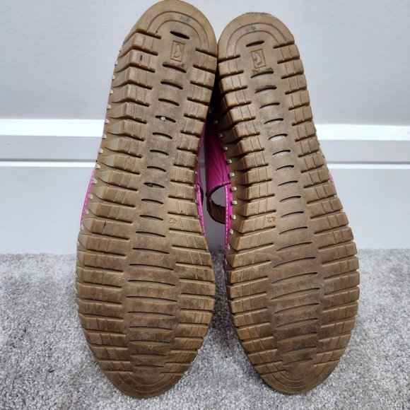 Pink Leather Floral Pattern Sandals Shoes Size 42 Fairy Romantic Molly Bessa - Picture 2 of 6